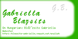 gabriella blazsits business card